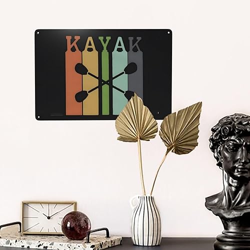 Vintage retro kayaks Metal Sign Funny Wall Art Poster For Home Room Bedroom Office Decor 8x12inch
