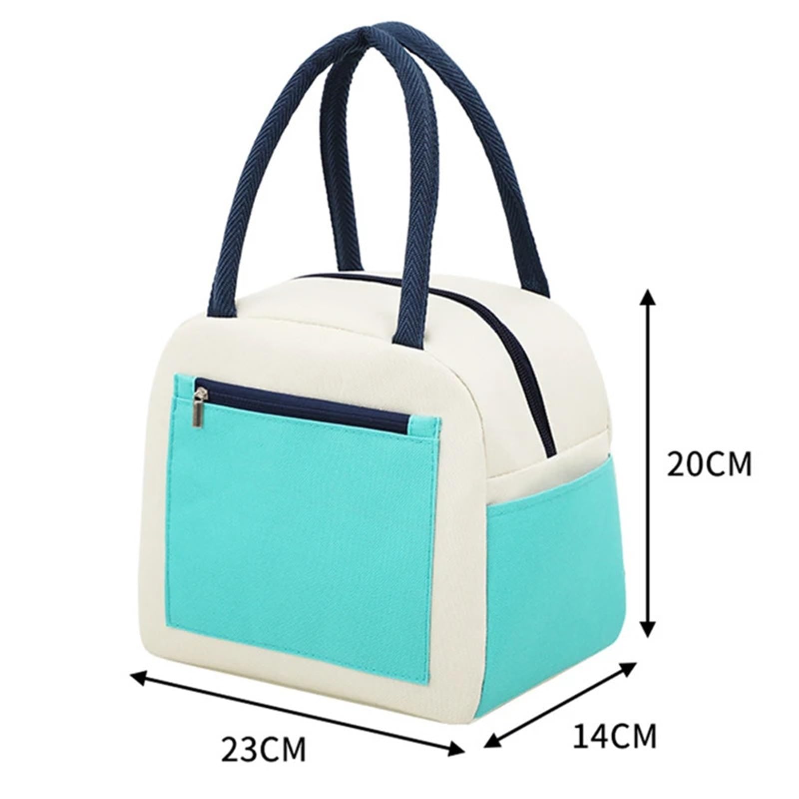Plecak kempingowy, Torba do przechowywania lunchboxów Colorblock Pocket o dużej pojemności Torby na lunch dla uczniów żywności piknikowej(Yellow)