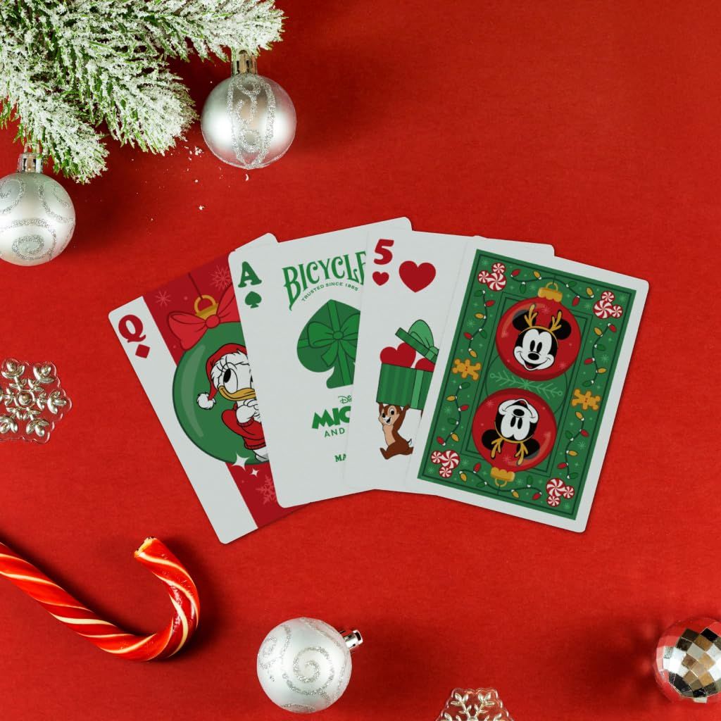 Bicycle Disney Mickey & Friends - Carte da gioco per le vacanze, mazzo di