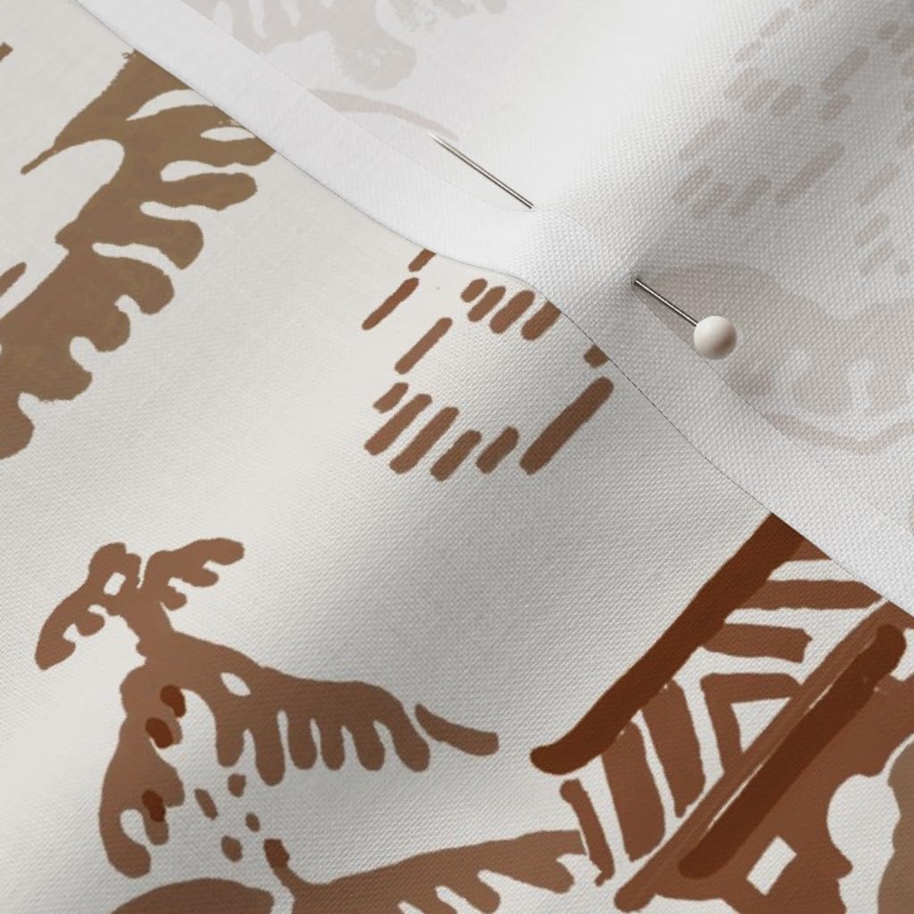 Spoonflower Fabric - Oriental Traditional Landscape Chinoiserie Pagoda Mountain Printed on Petal Cotton Fabric Fat Quarter - Sewing Quilting Apparel Crafts Decor