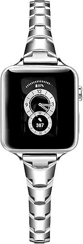 Secbolt Correas delgadas compatibles con Apple Watch de 1.496 pulgadas, 1.575 pulgadas, 1.614 pulgadas, iWatch Series 87654321SE, pulseras de acero
