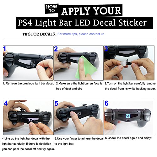 Gebaisi Led Lightbar Light Bar Decal Skin Stickers For Playstation Controller (40 Pieces B) #TOP5