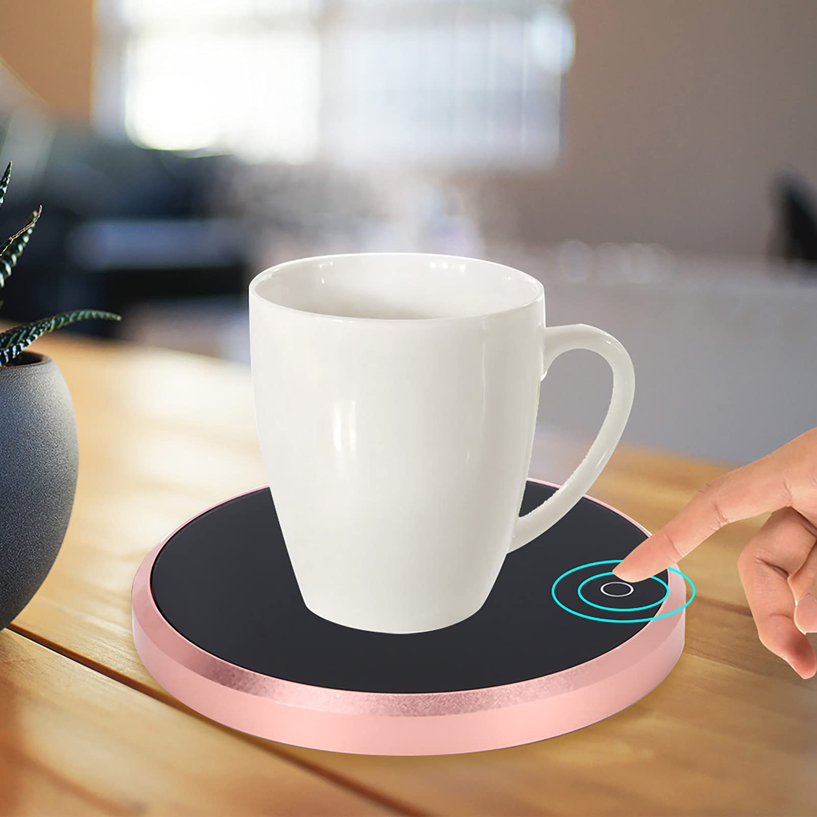 Calentador De Café A Prueba De Agua: Posavasos Calentado Para Taza, Taza Y Bebida, Almohadilla De Termostato Táctil(欧规220v)