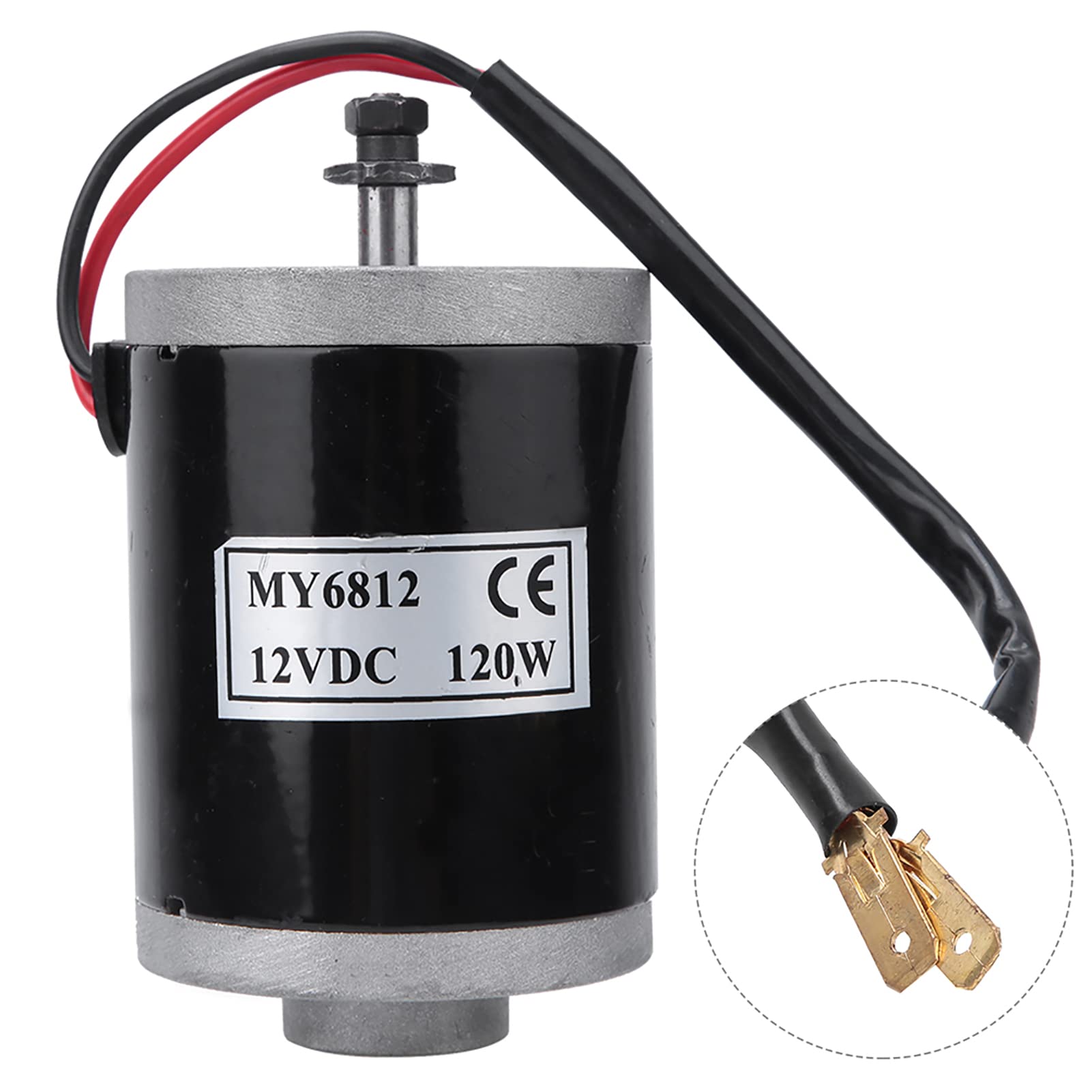 Vélo Moteur Brossé 12V 120W Moteur Haute Vitesse avec Poulie à Courroie MY6812 Moteur Électrique pour DIY Scooter Électrique E Bike Go-kart