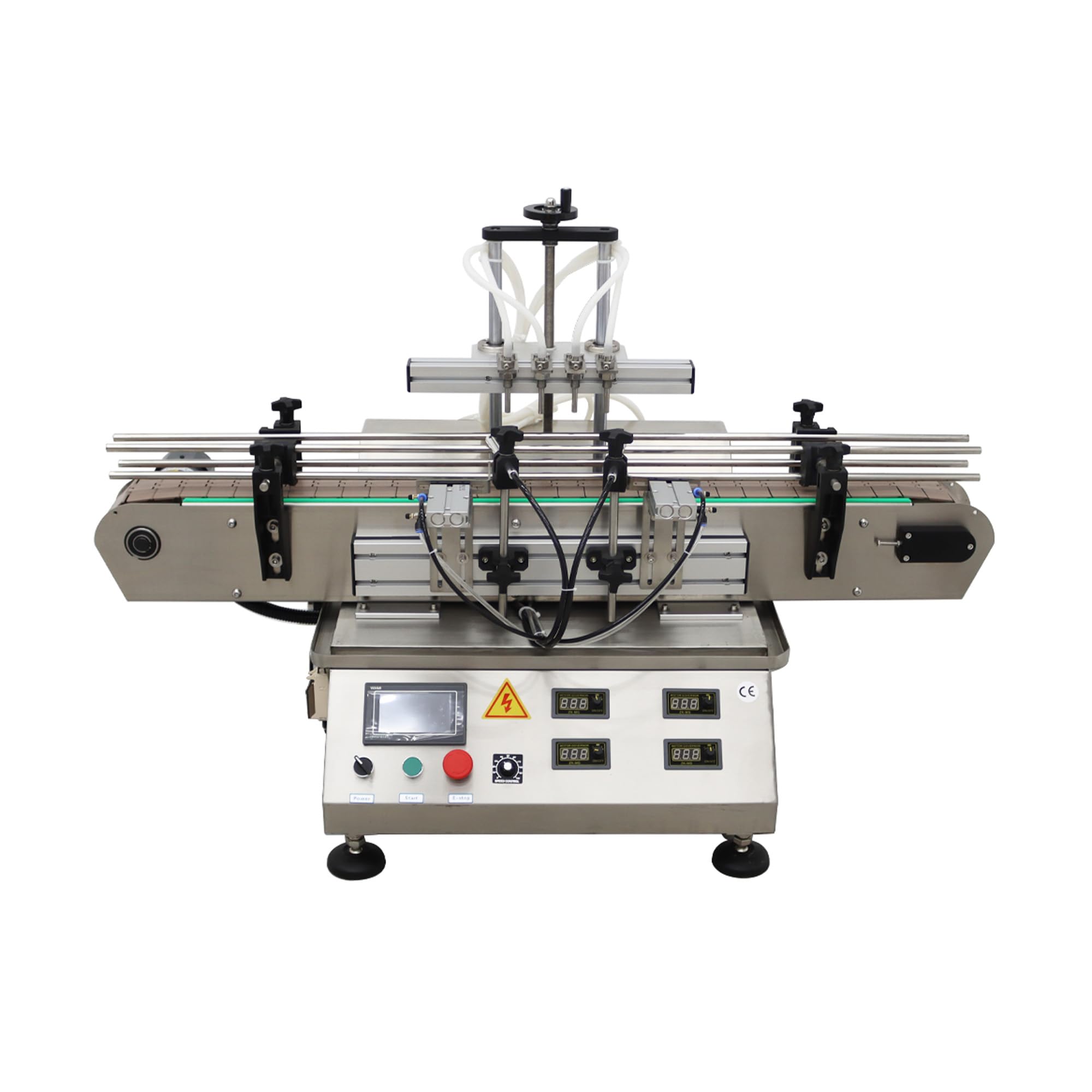 LGXEnzhuo Desktop Four Head Magnetic Pump Filling Machine with Intelligent Touch Operation Panel for Filling Cosmetics Beverages Liquid Food 110V