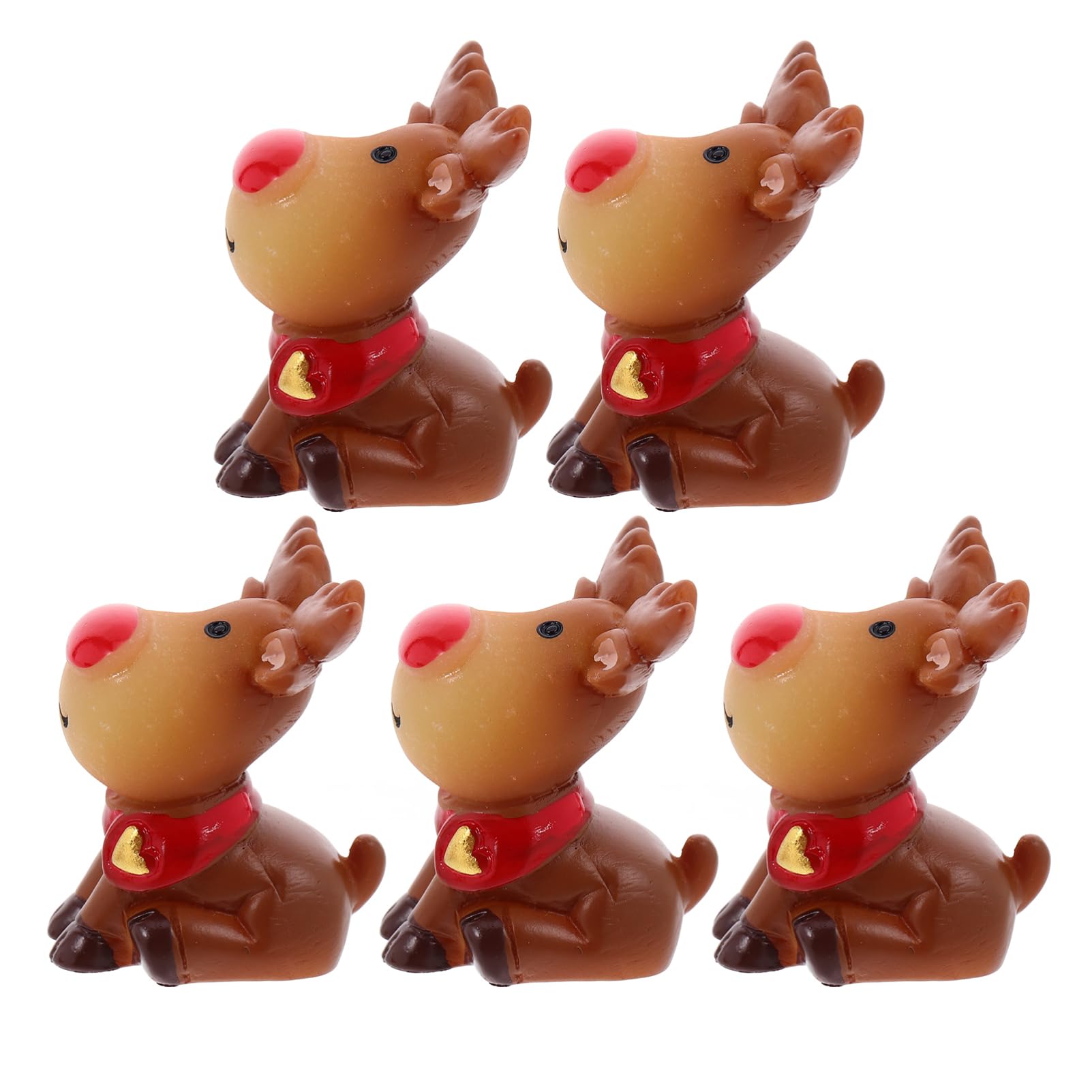 Amazon.co.jp: MAGICLULU 5個 ミニ トナカイ 像 トナカイ ミニチュア