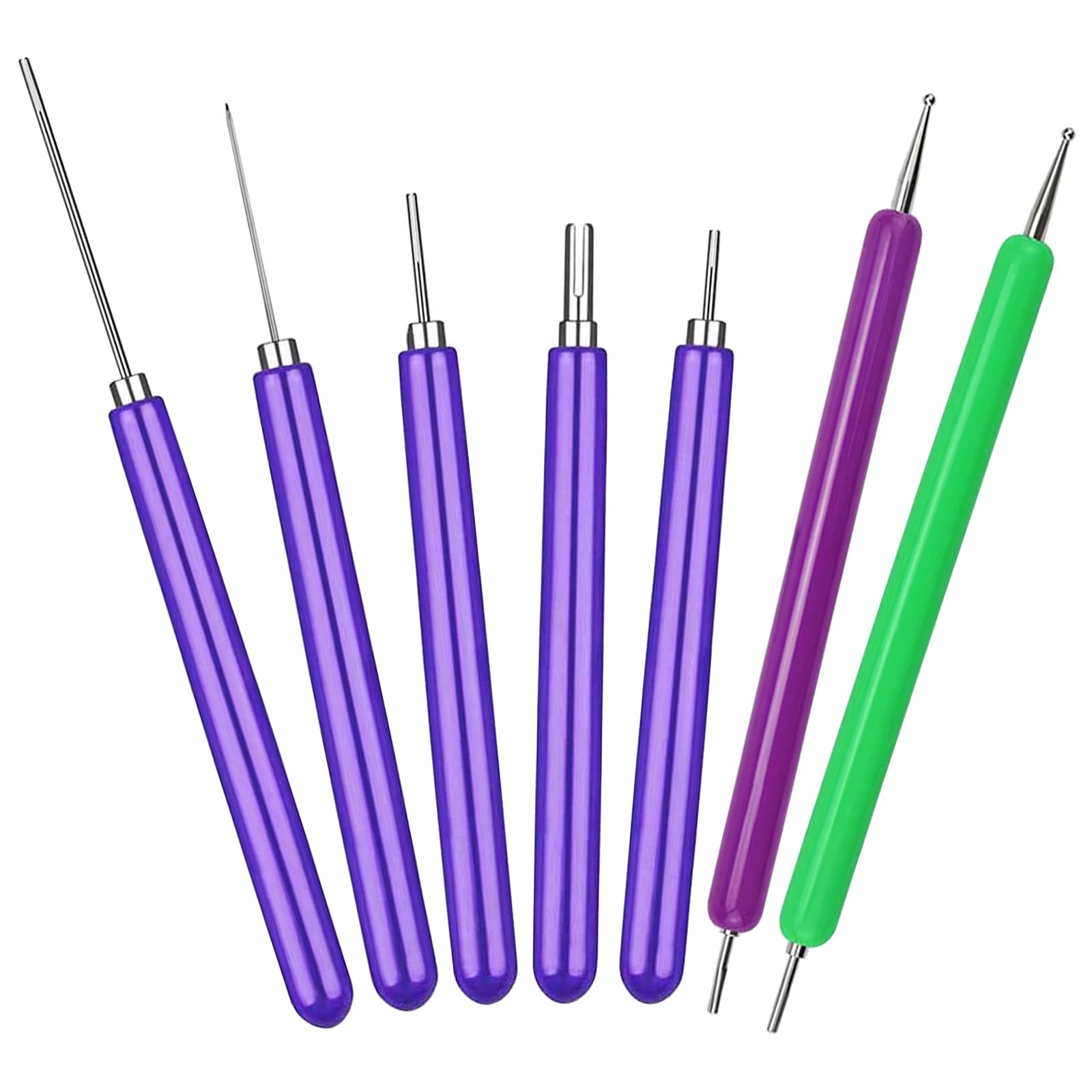 YFFSFDC クイリングツールセット 7本入 紙巻きツール クイリングツール 紙 巻き 手芸 造花 DIYスロット紙クイリングツール くい カーリング 道具 初心者に