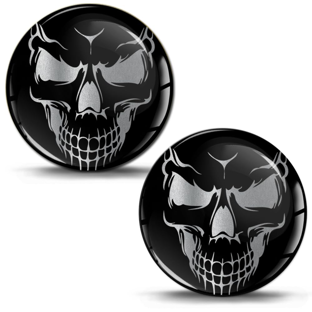 Skinoeu Multicolour 2 X 3D Gel Silicone Stickers Black Silver Sticker Car Moto Motorcycle Bicycle Skate Window Door Pc Tablet Laptop Ks 25
