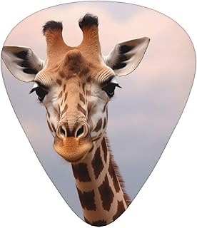 cute giraffe Guitar Picks 12 Pack Bass Picks with Organizer Box Guitar Plectrum Includes Thin Medium Heavy Guitar Picks Ukulele Picks for Bass Acoustic Electric Guitars