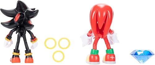 Miniatura 5 de Sonic The Hedgehog Figura de acción de 4 pulgadas, paquete de 2 nudillos y sombra