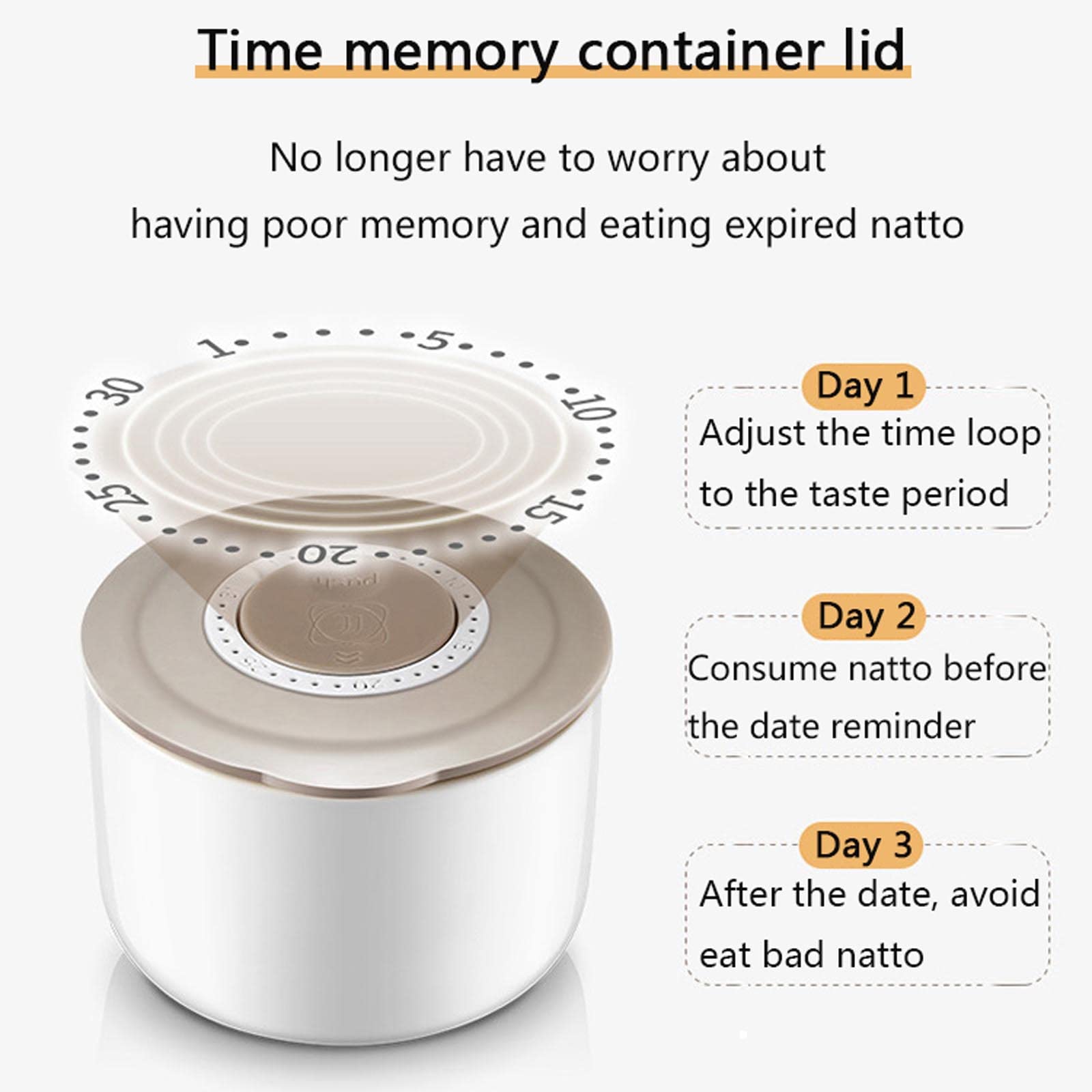 Macchina di natto Yogurt, 1,5 Litri Intelligente Natto Fermentation Stupida a Vapore, Contenitore per Cucina in Ceramica per Yogurt, tempeh