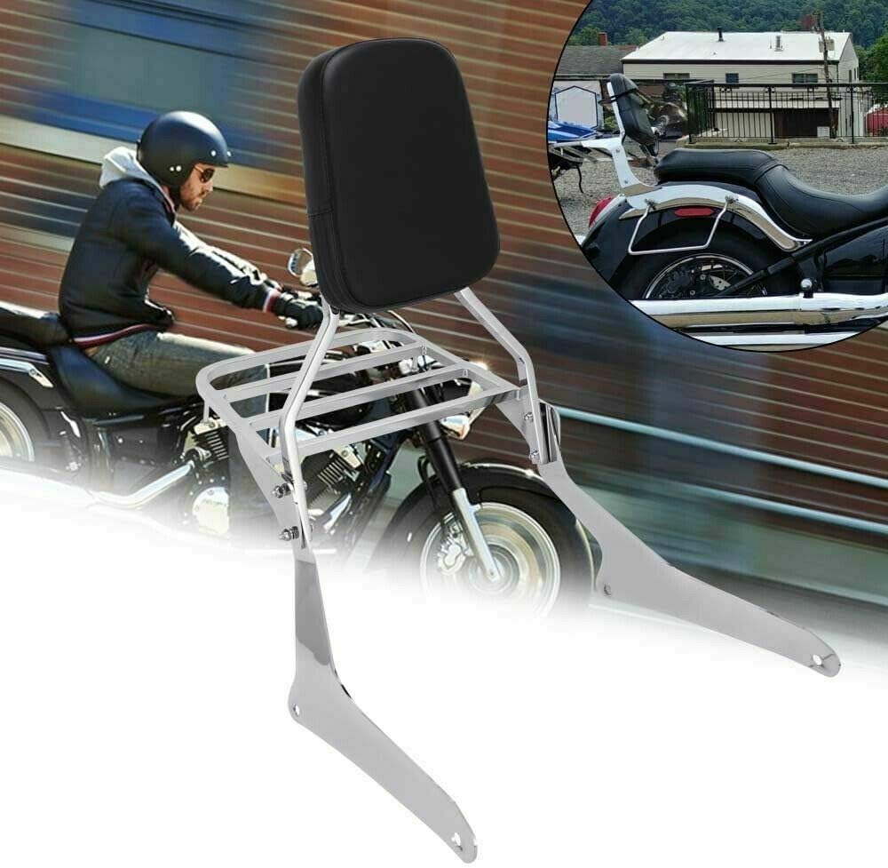 Passanger Backrest Sissy Bar + Luggage Rack for Yamaha V Star 1300 XVS1300A Midnight Star Heavy-Duty