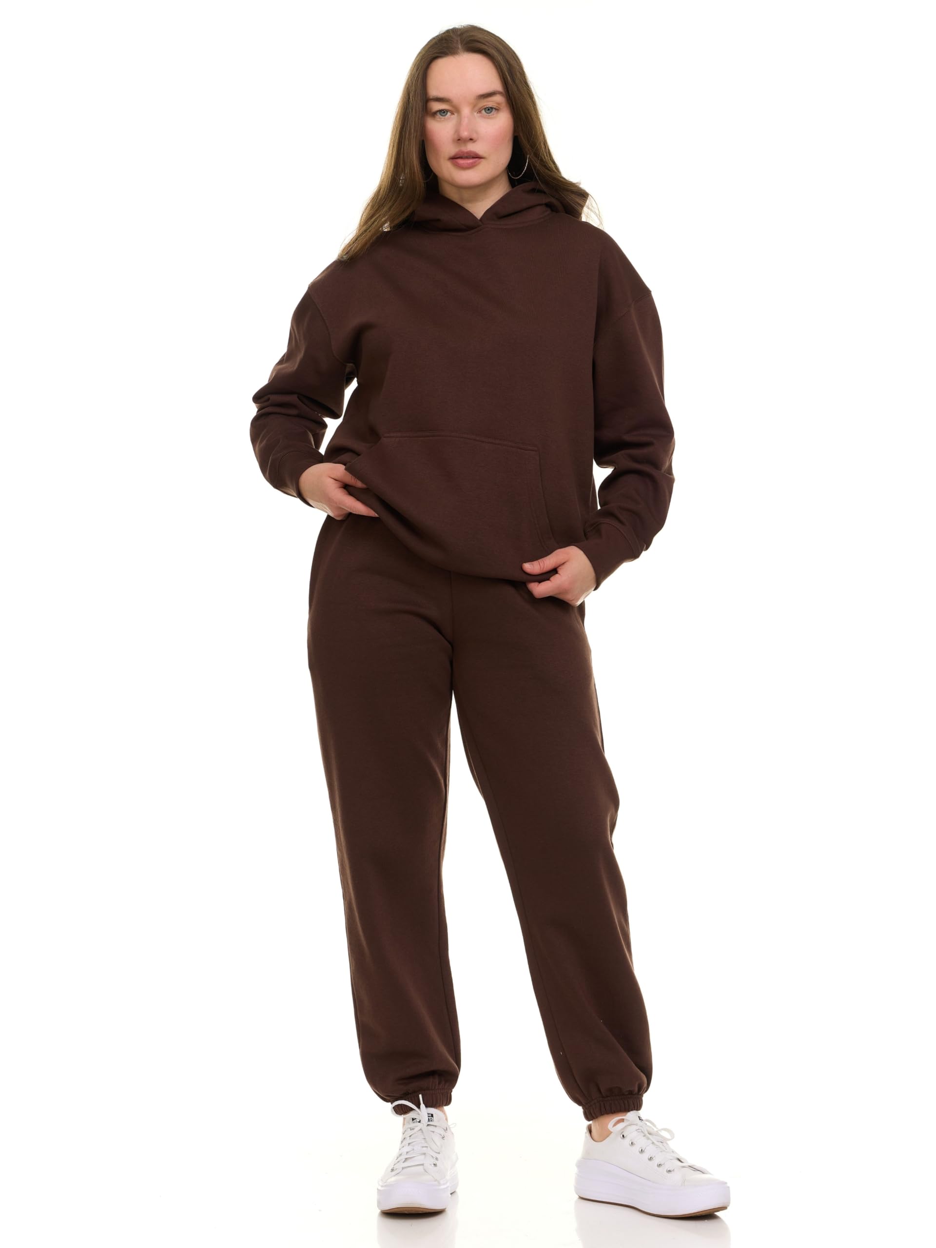 modern basics sweat set for women, sweatsuits women 2 piece outfit, fleece matching sets