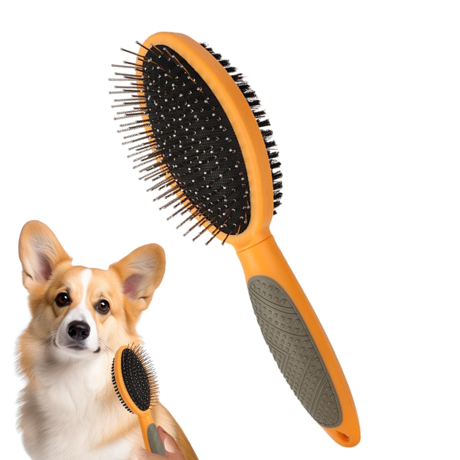 Amazon.co.jp: ダブルコート犬用ブラシ | 2イン1 両面ピン&毛ブラシ