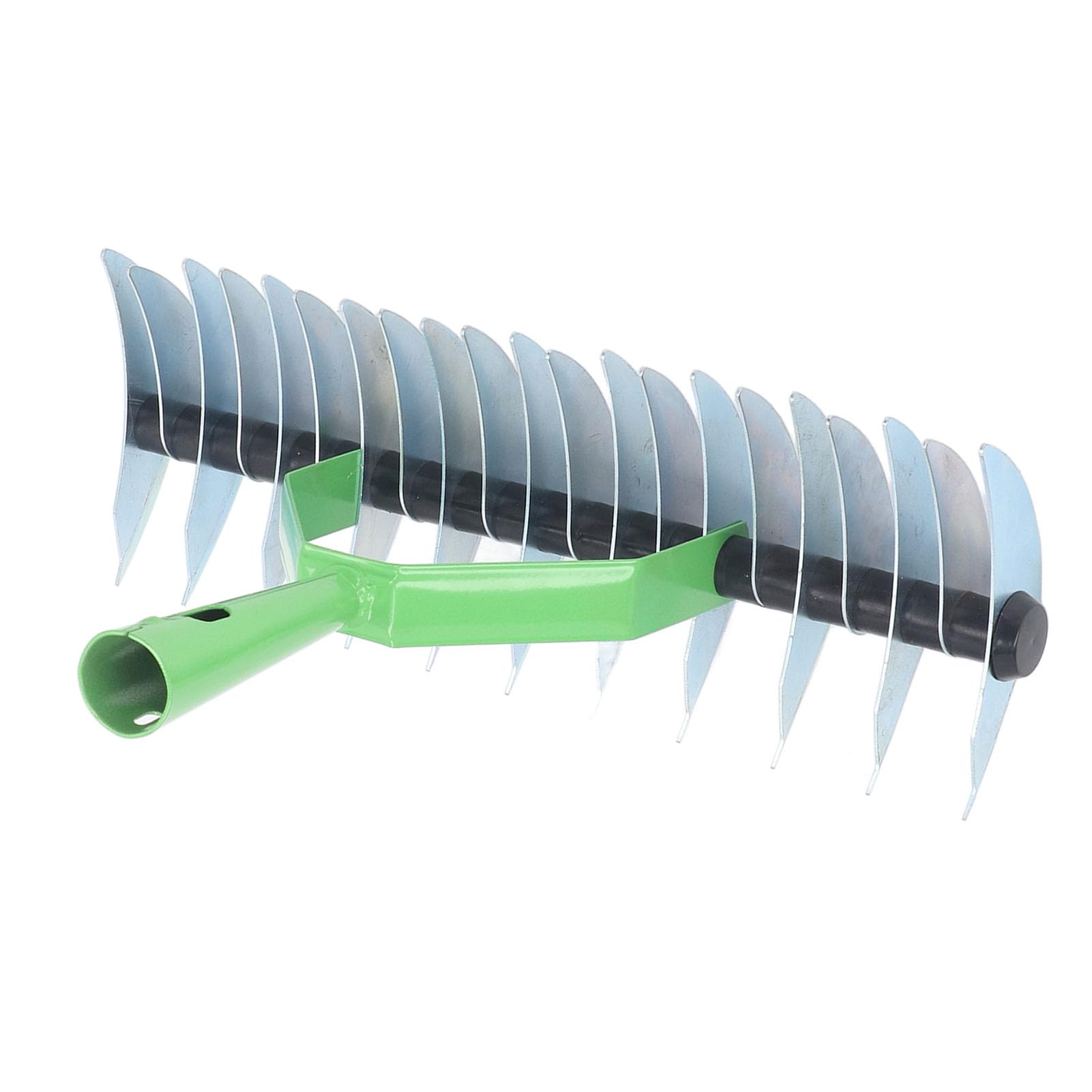 BORDSTRACT Rastrillo de Paja de Acero Inoxidable, Dientes de Punta Curvada para techar césped, Herramienta de Mantenimiento de jardín, para resembrar, Cultivar