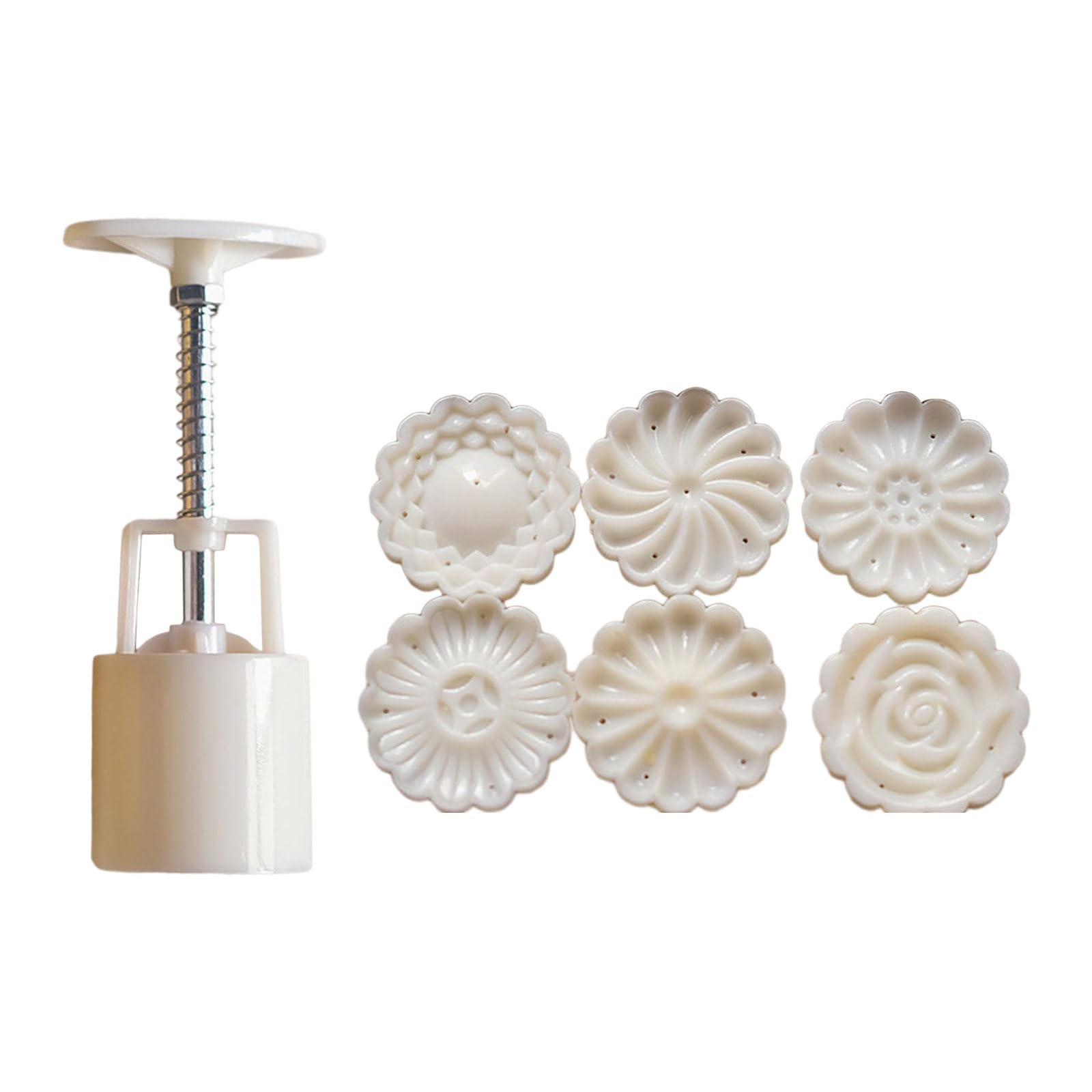 Ksikdeg Mung Bean Cake Mold Chrysanthemum Midautumn Cake Mold Set Hand Pressed Cookie Dessert Pastry Baking Tool Molds for Baking