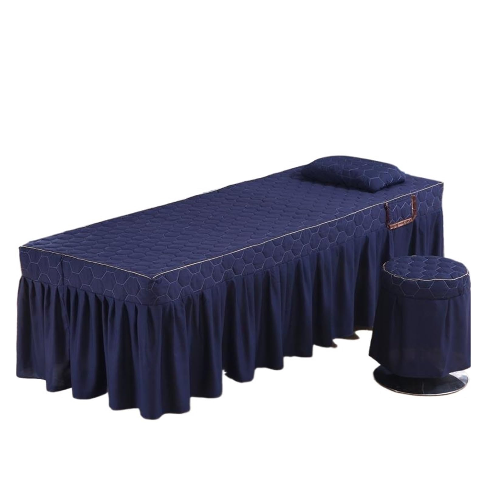 Massage Bed Sheet Beauty Salon Massage Table Bedspread Bed Cover with Face Hole Square Skirt Spa Treatment Sheet(Color 5,70x185cm)