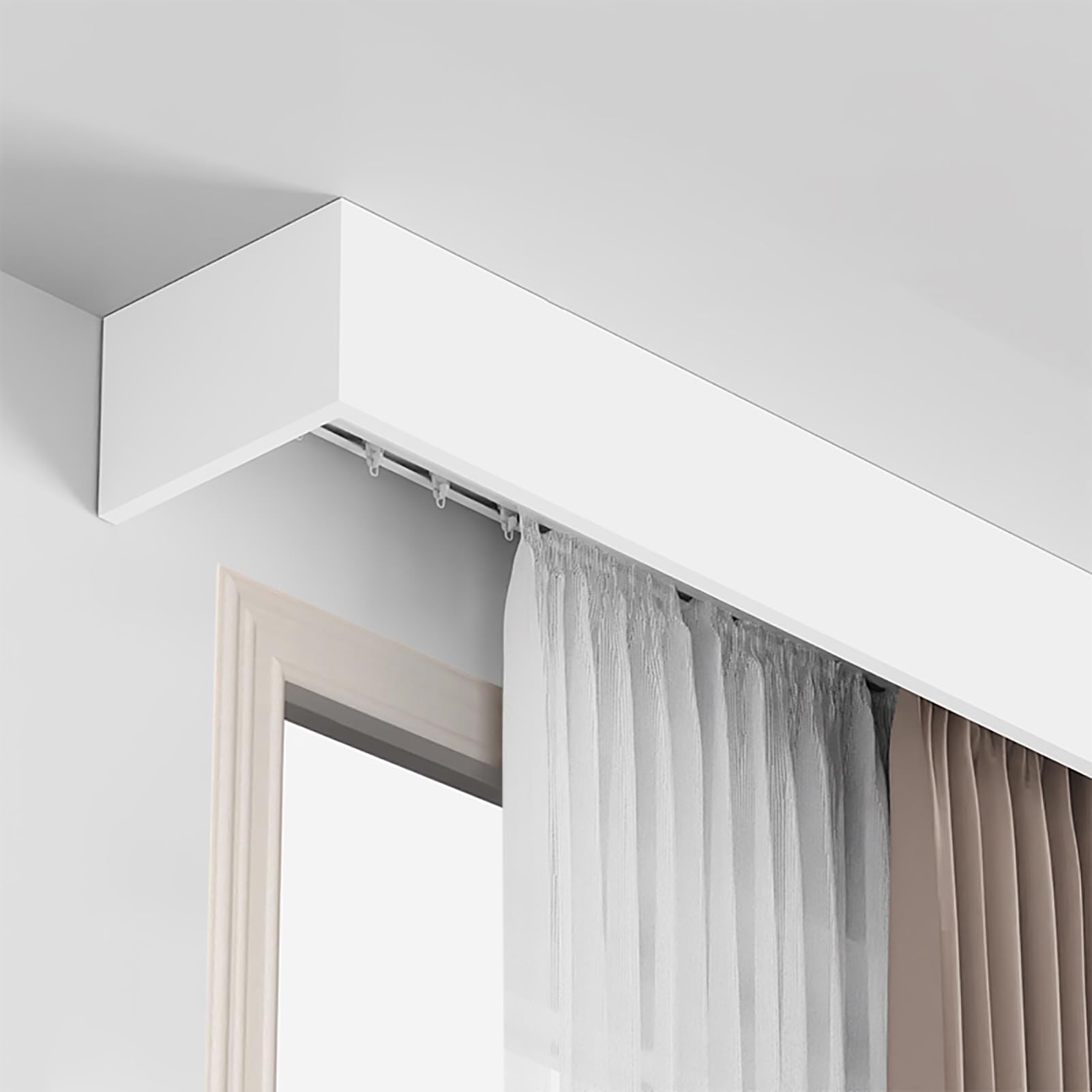 Caisson de rideau moderne blanc pour sublimer le salon et la chambre
