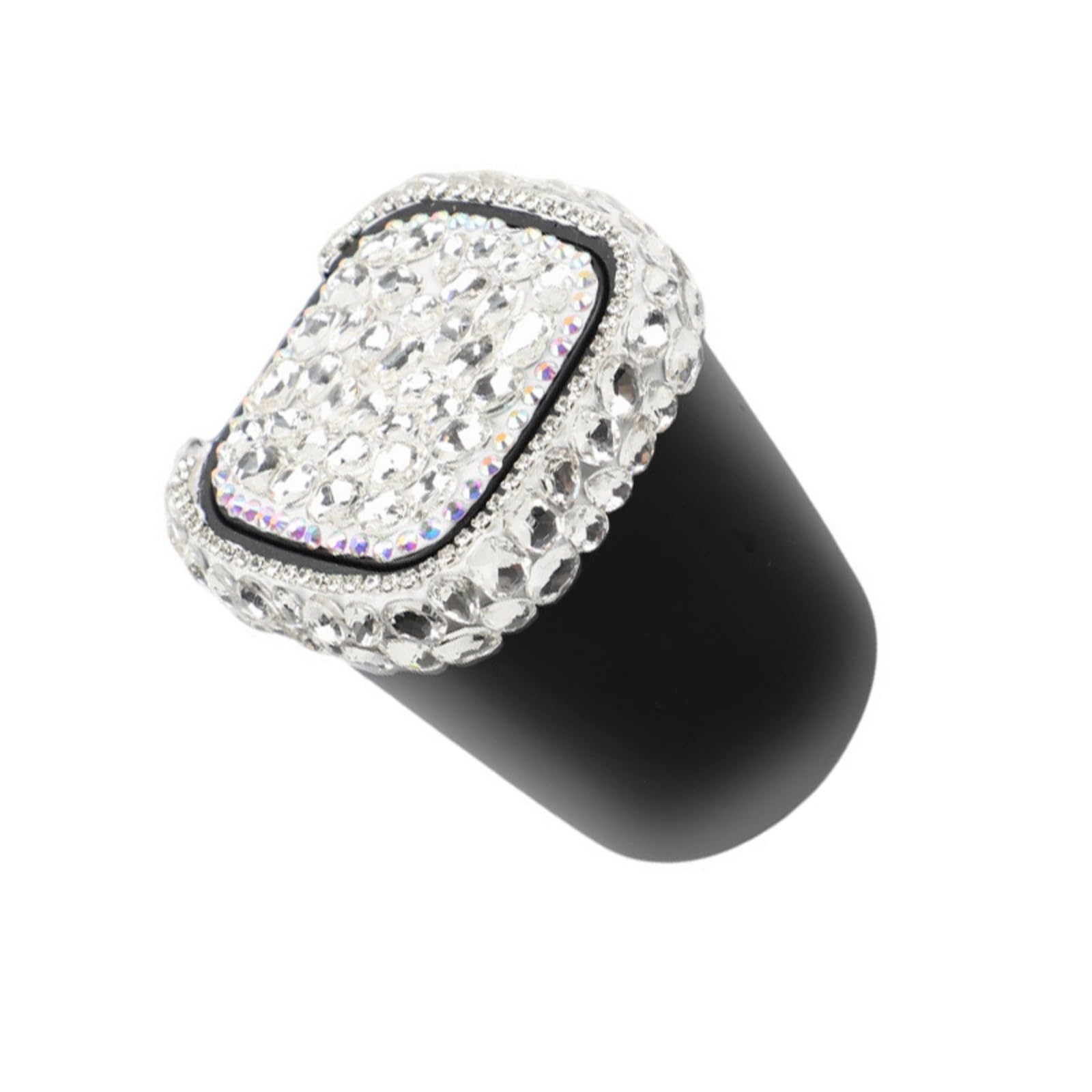 High End Automobile Ashtray Container Smokeless Decoration with Dazzling Rhinestones and Blue Lighting Car Container