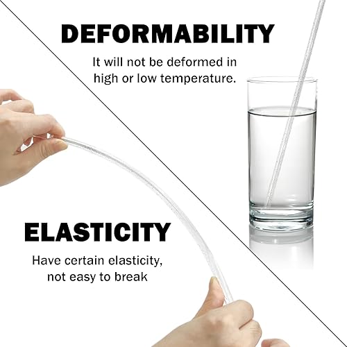 Miniatura 4 de Paquete de 12 popotes de plástico reutilizables con purpurina, vaso duro de 11 pulgadas de largo con cepillo de limpieza, aptos para lavavajillas