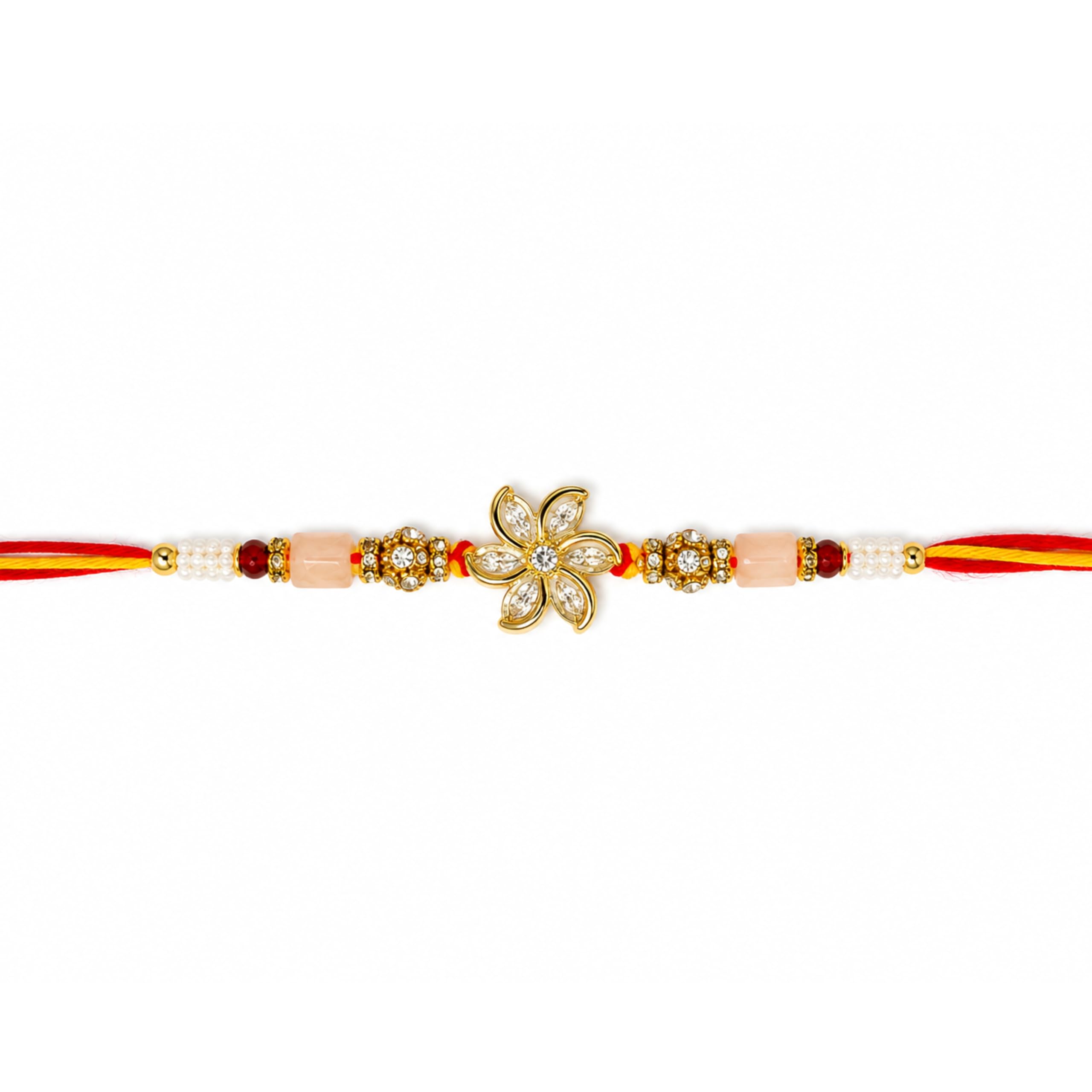 Shreeji Creations Golden Flower American Pendant Rakhi