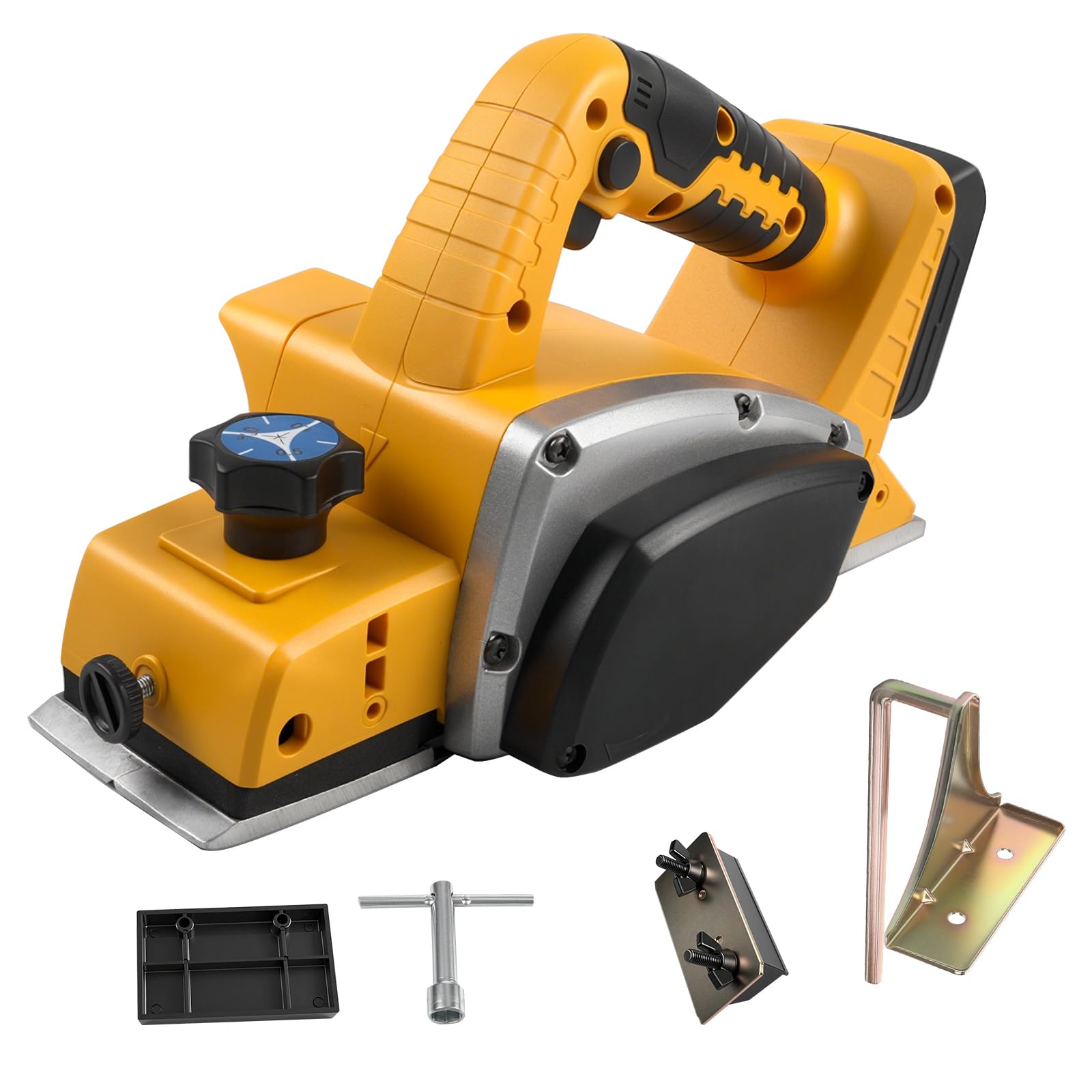 Cepilladora de mano eléctrica inalámbrica para batería Dewalt de 18 V/20 V, cepilladora de mano de 3-1/4 pulgadas, cepilladora de madera eléctrica sin escobillas de 15000 RPM para carpintería