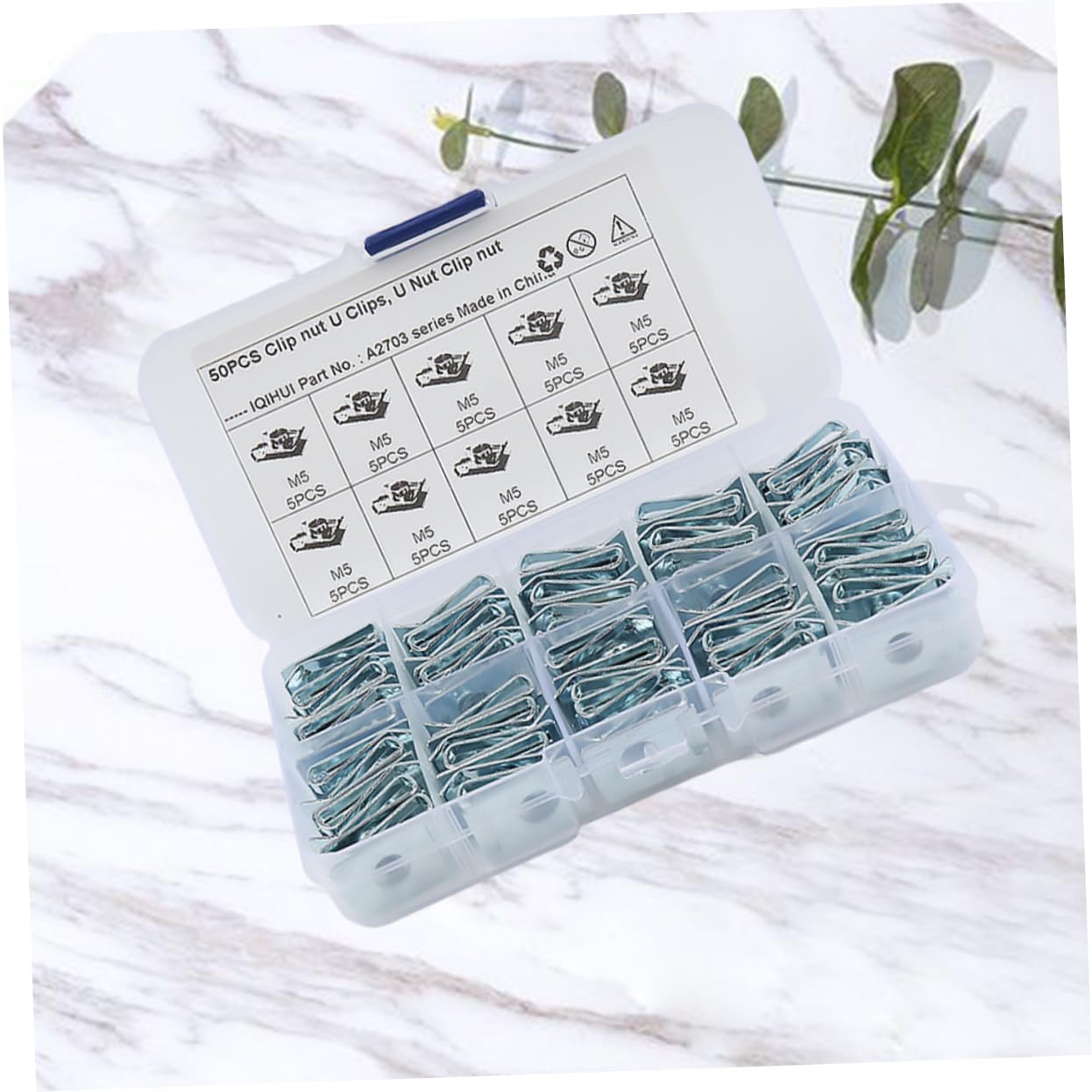 Beatifufu M5 Clip Nut Type b 50pcs Automotive Motorcycle Body Clips Self-Tapping