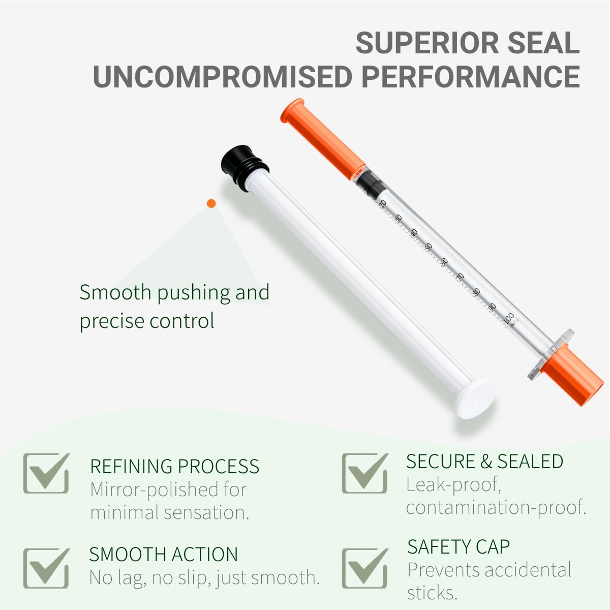 FluMisch 1cc U-100 Syringes with 5/16"(8mm) 30 Gauge Needle, -4 FluMisch 1cc U-100 Syringes with 5/16"(8mm) 30 Gauge Needle, -4