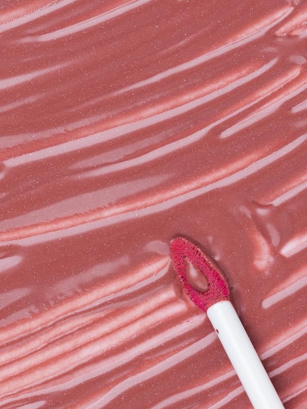 Image of La Nin Skinny Dip Peptide Infused Lip Oil Barely Behaving | Warm Nude Shimmer for Women | Hydrating Glossy Lip Oil | Non Sticky Nourishing Lip Care | 6 ml