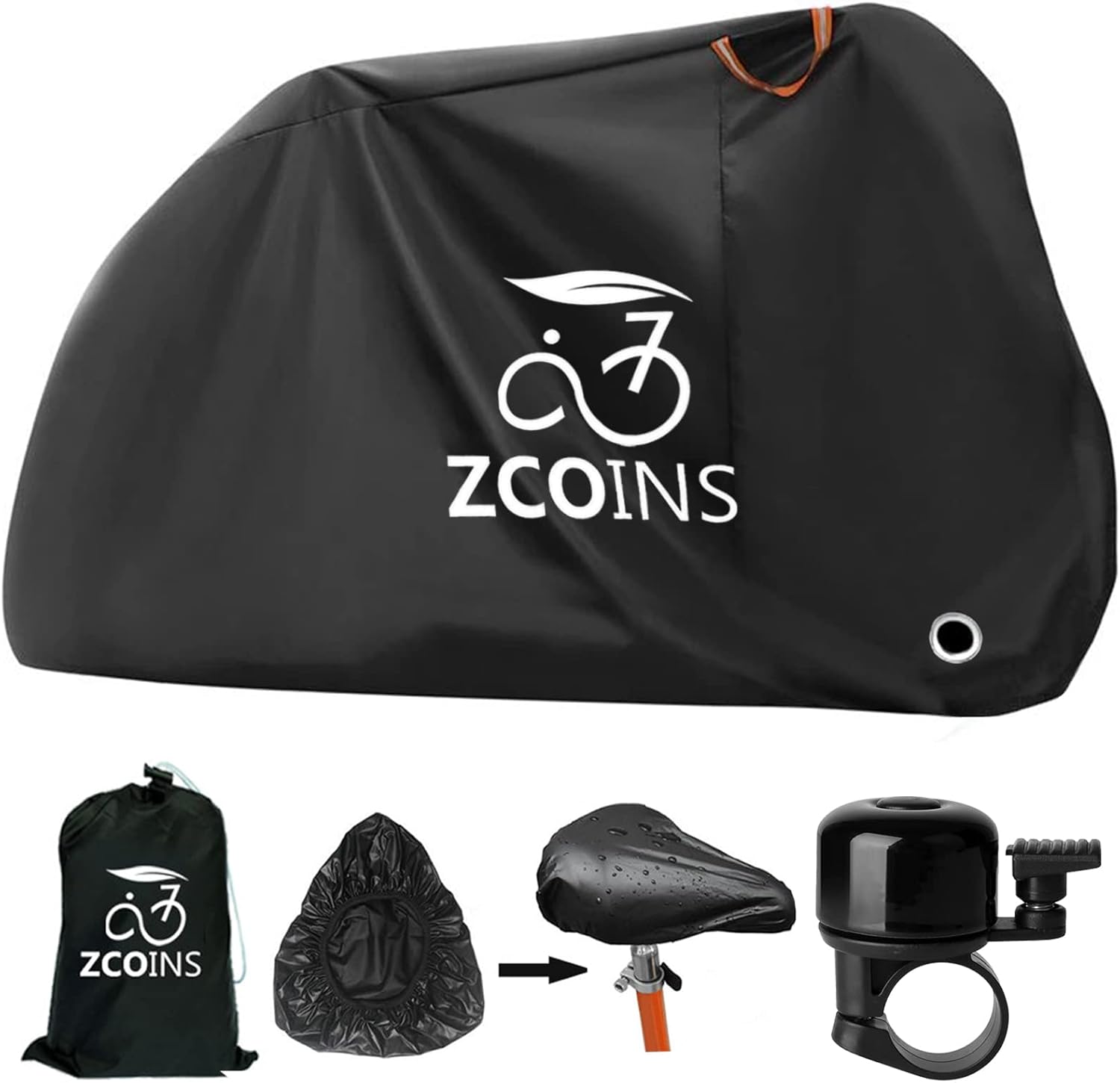 ZCOINS Lockable Bicycle Cover for 1 or 2 Bikes, Waterproof Bike Covers