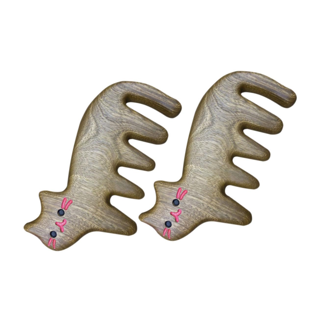 FOMIYES 4 Sätze Sandelholz-massage Kamm Kopfhaut-massagekamm Kein Statischer Pick-kämme Für Frauen Massage Aus Holz Mit Breiten Zähnen Für Lockiges Haar Holz 2 Stück * 4