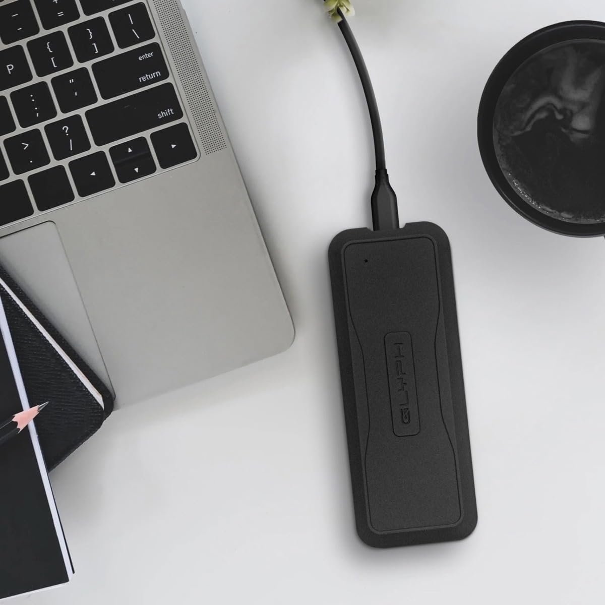 Glyph Technologies Atom EV 1TB USB 3.2 Gen 2 Type-C Portable External SSD, Black