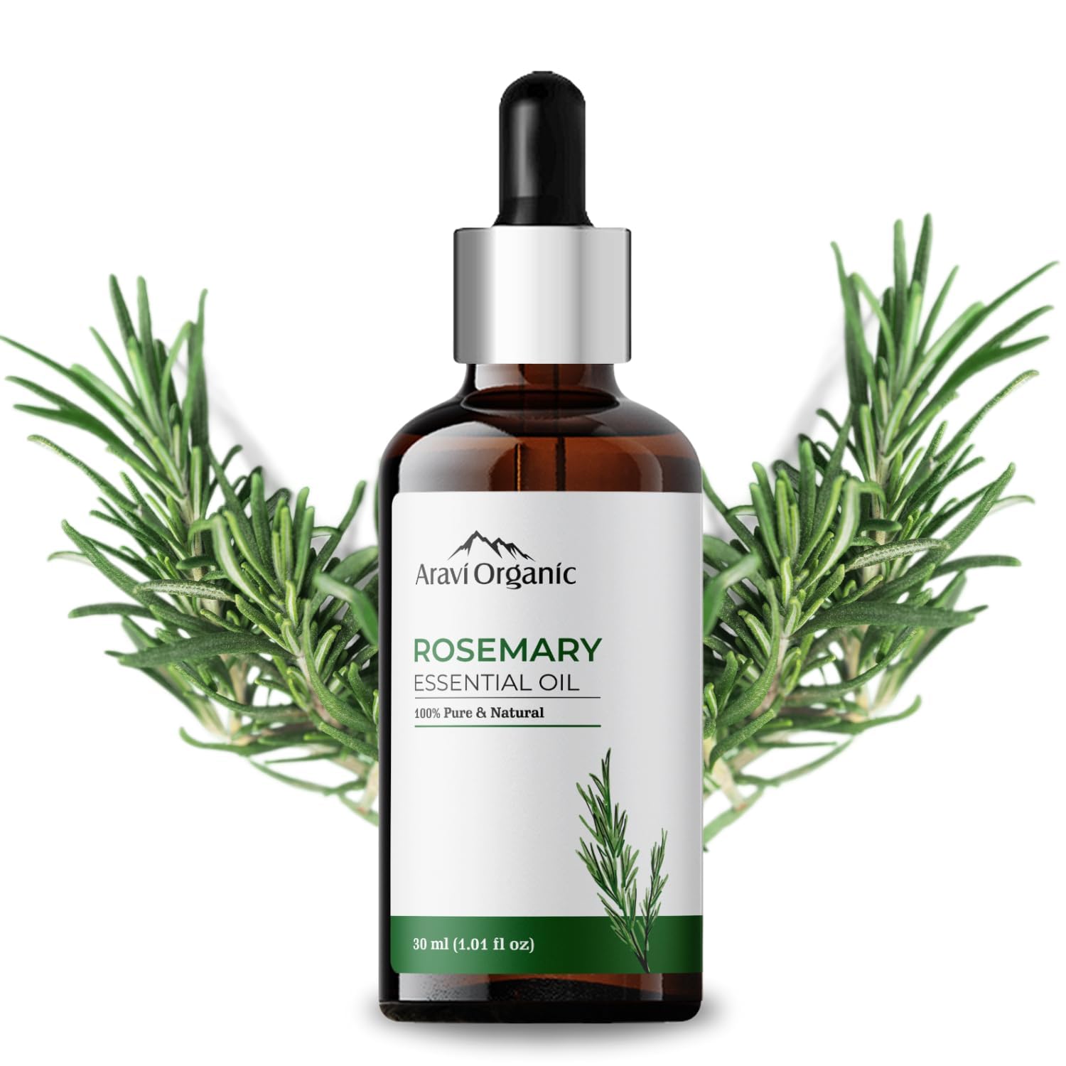 Ara.vi Org.anic Rosemary Essential Oil for Hair Growth,Quick Hair Growth Rosemary Oil for Women and Men - 100% Pure Rosemary Leaves Oil - 30 ml