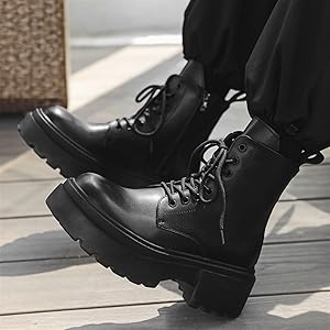 Amazon.com | Men's Lace Up Chukka Boots Fashion Side Zipper