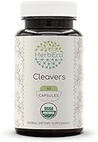 HerbEra USDA Organic Cleavers 60 Capsules - Natural Galium Aparine Herbal Supplement, Vegetarian