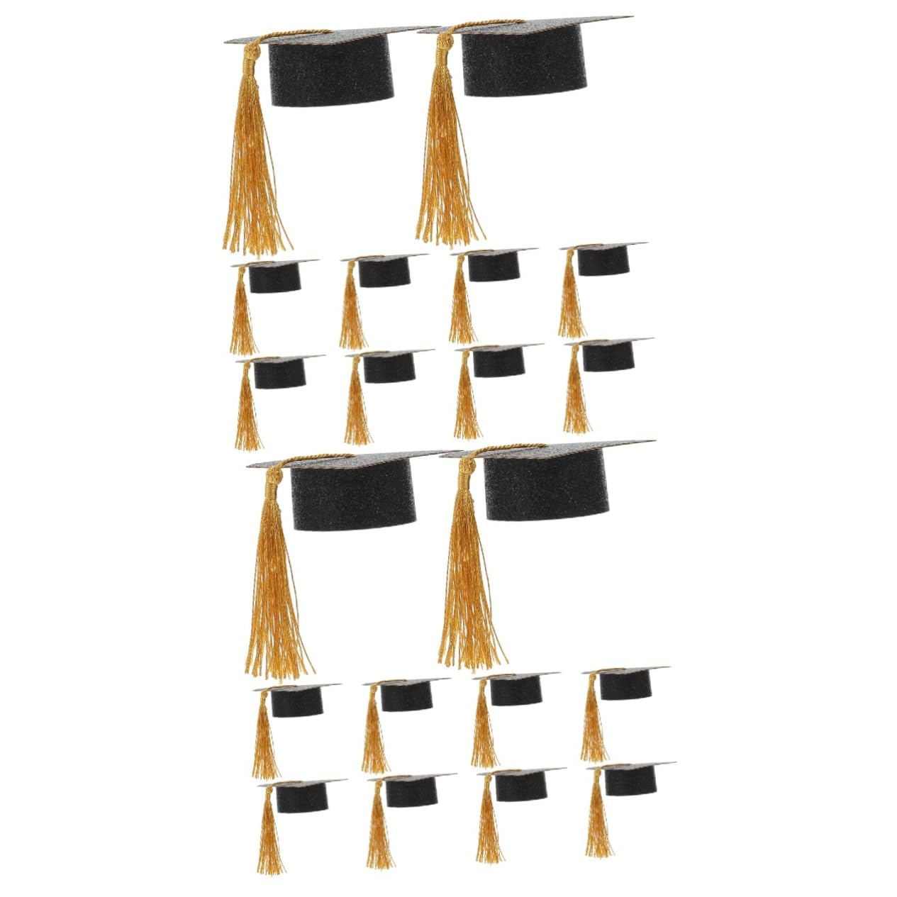 20 piezas de sombrero de doctor decoración, tapa de graduación, mini sombrero de graduación, decoraciones, vasos, sombreros, tapas de graduación para tazas, tapa de graduación, tapa de cáliz,