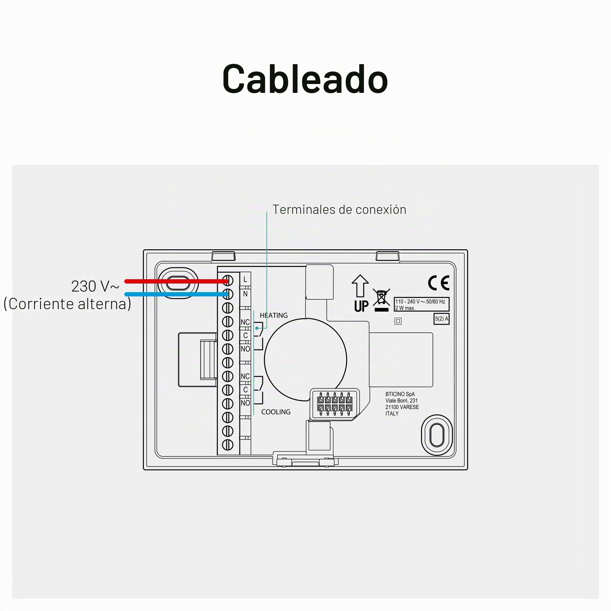 Termostato BTICINO Smarther With Netatmo XG8002 de empotrar Negro