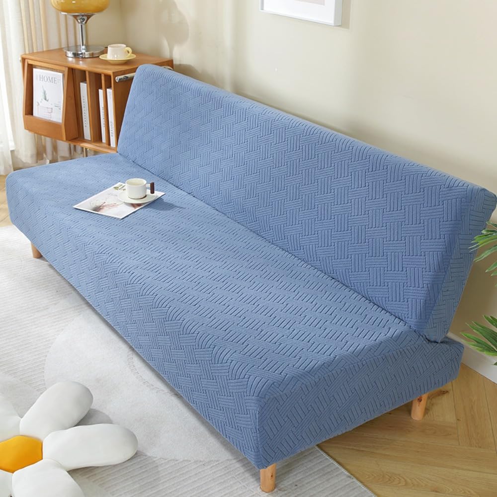 Housse clic clac lavable en machine bleu taille L 190-210cm