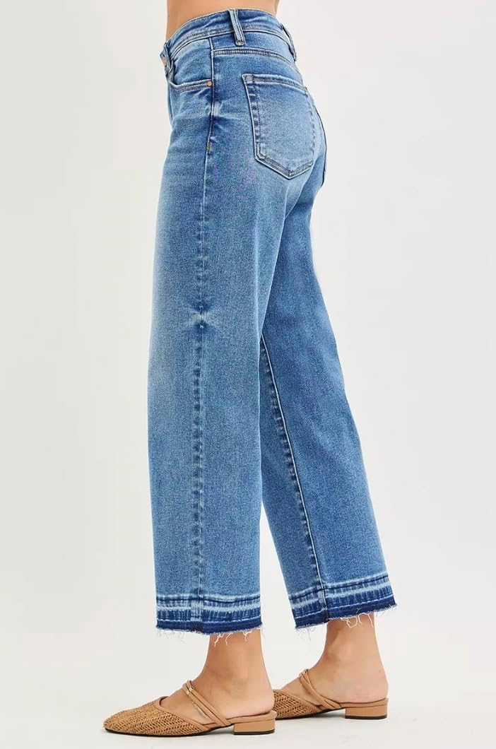 Risen Slouchy Cropped 27" Inseam Boyfriend Jeans- Ivory Gem