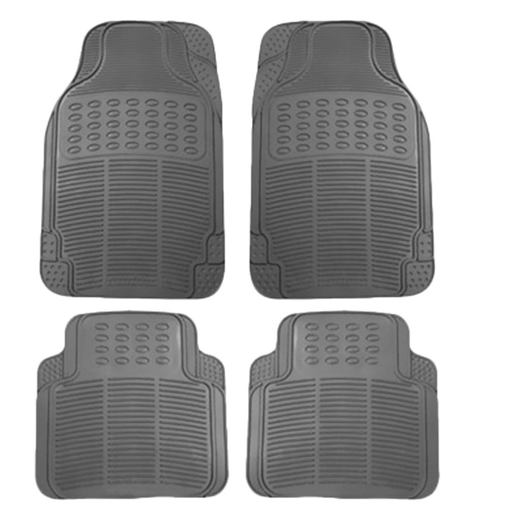AutoSoul Rubber Car Floor/Foot Mat For Mahindra XUV500 Grey (Set of 4