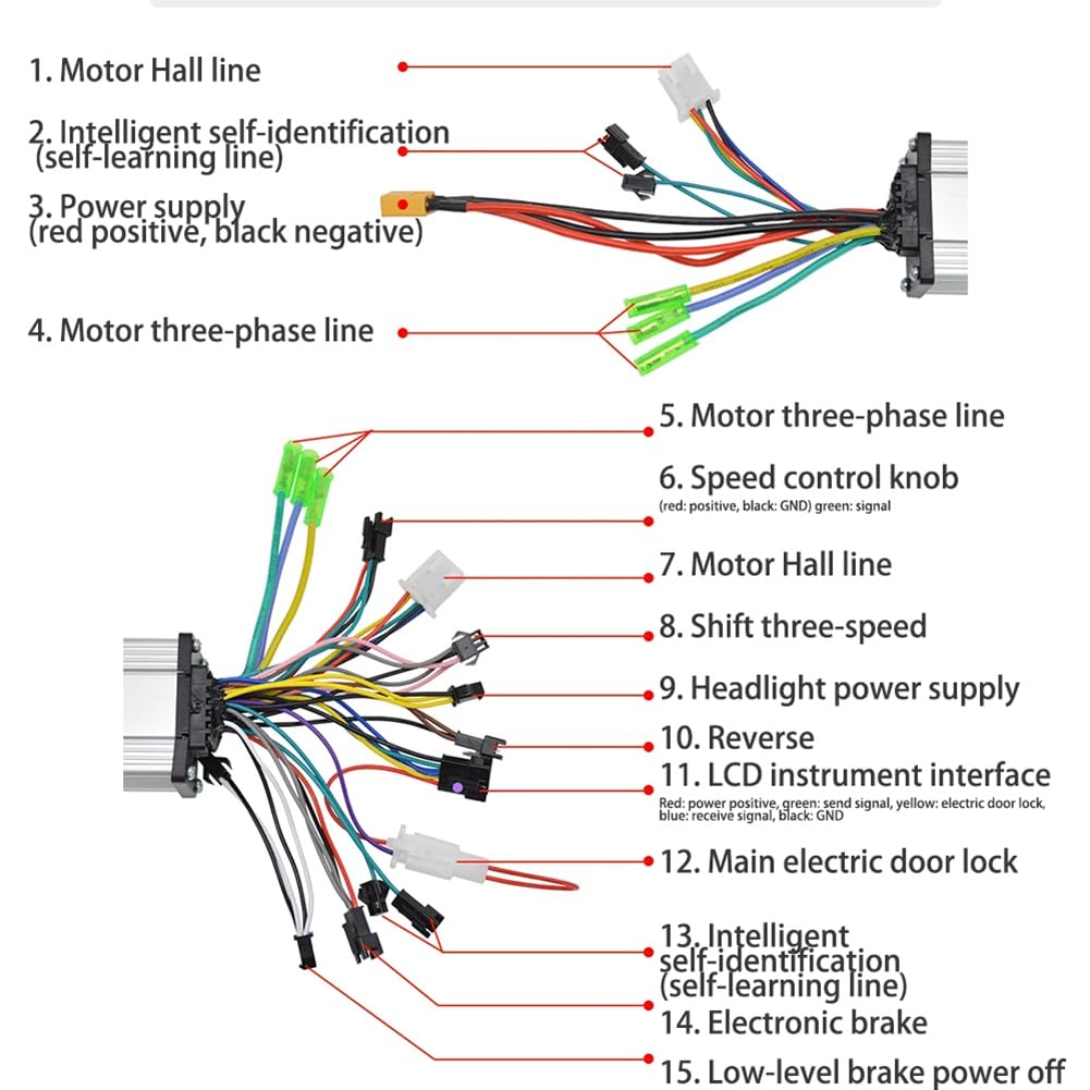 Sterownik silnika 24 V, 36 V, 48 V, 350 W, podwójny napęd, aluminiowy, plastikowy pojemnik
