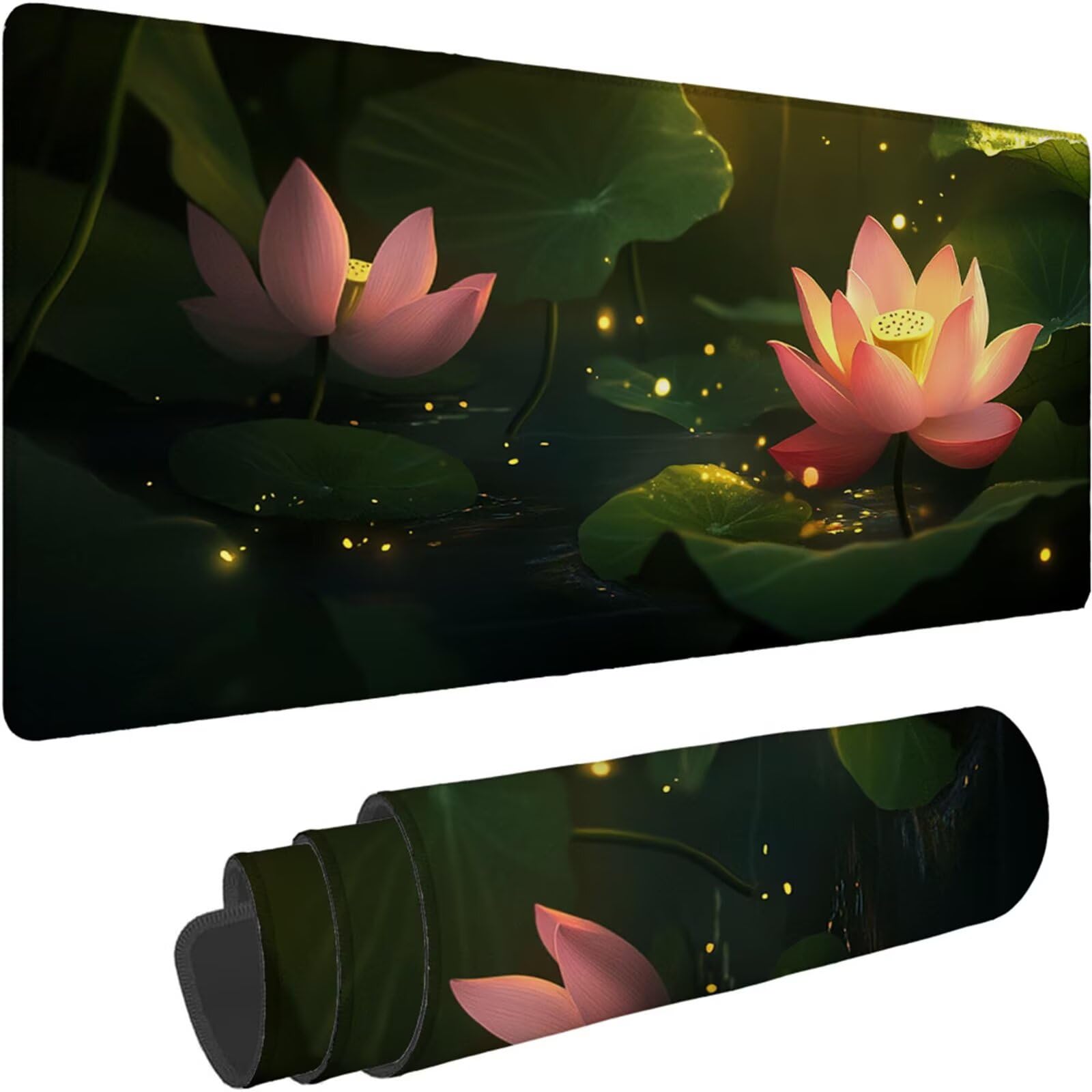 Gamingowa podkładka pod mysz 1200 x 600 x 3 mm, XXL, wodoszczelna, odporna na ścieranie, z przyszytymi krawędziami, podkładka na biurko, poprawia prędkość i precyzję, do laptopa, komputera, wzór