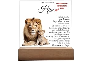 Lámpara 3D con mensaje de amor para mi hija, sorprende con un...