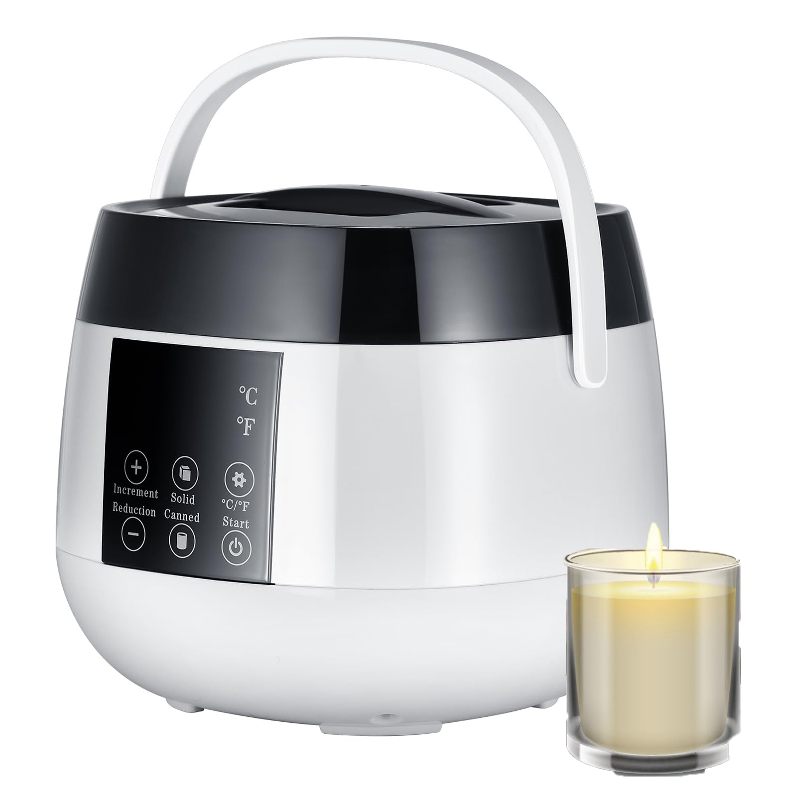 Omeps Electric Wax Melter, Soap Base Candle Making Supplies For Diy Candle Making, Easy Pour, Non-Stick, Small Candle Melting Pot With Led Temperature Display, Scented Wax Melts Kit With Candle Making