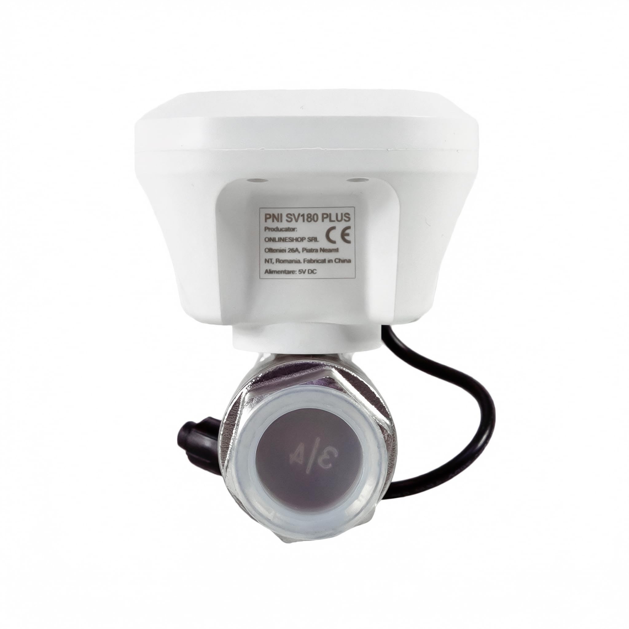 Valvola dell'acqua intelligente PNI SV180 PLUS, Wi-Fi, IP65, DN20 (3/4"), controllo tramite Tuya Smart, Amazon Alexa e Google Home, misura il consumo di acqua
