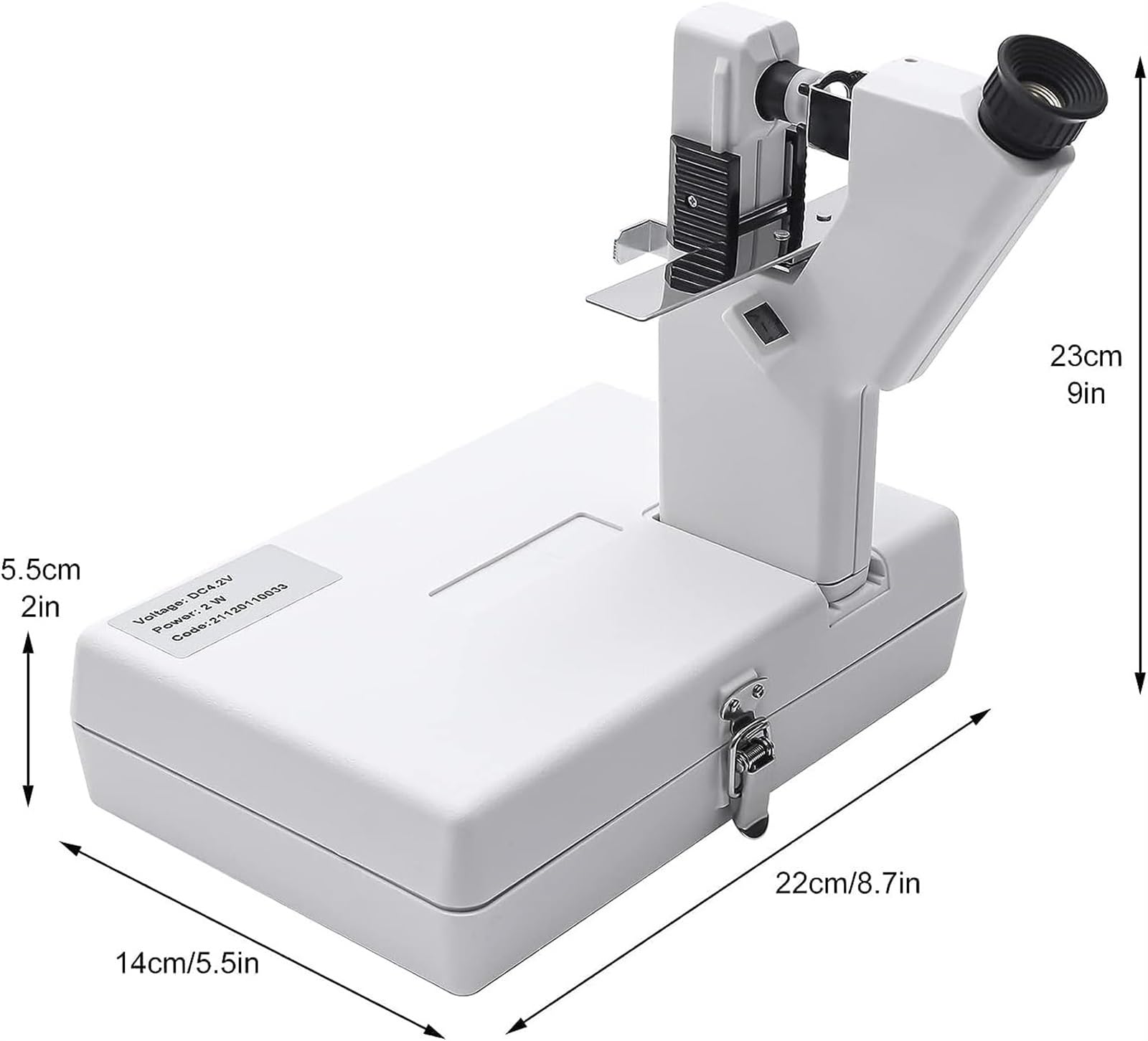 Frontifocometro ottico manuale portatile,Lensometer Optometry Lens Checker con lente HD, Scanner for lenti for occhiali Attrezzatura for test di occhiali,Manopola di regolazione, for lenti da 20-80 mm