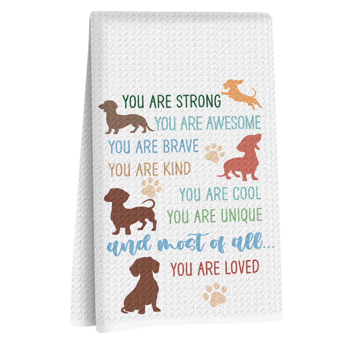 Dachshund Kitchen Towels 24x14 Inch, Dachshund Gifts Reusable Dish Towels