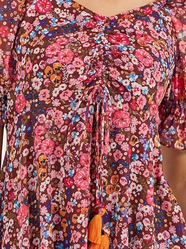 Image of Miss Chase Women's Round Neck Cap Sleeves Lace Knee -Long Skater Dress