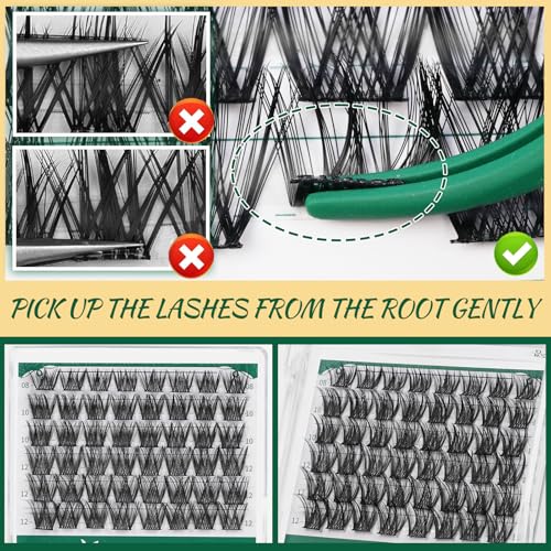 Image of KEYYOU Lash Clusters Individual Lashes Natural Wispy C Curl 8-18MIX Y01