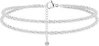 Freekiss Sterling Silver Ankle Bracelets for Women: Dainty Layered Waterproof Adjustable Stackable Anklets Beach Jewelry